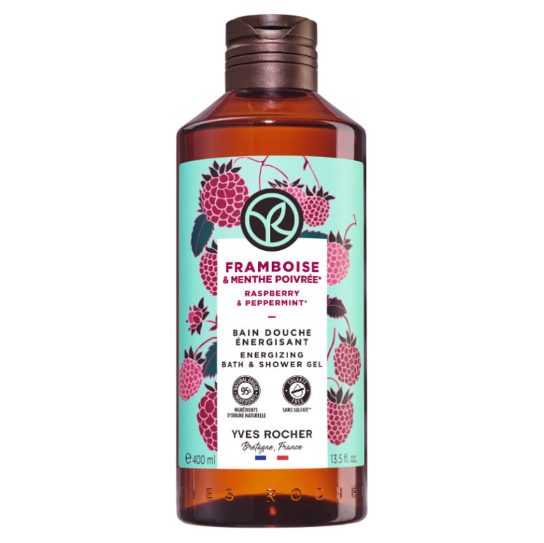 Sữa tắm dạng Gel Yves Rocher Hương bạc hà & mâm xôi đỏ 400ml